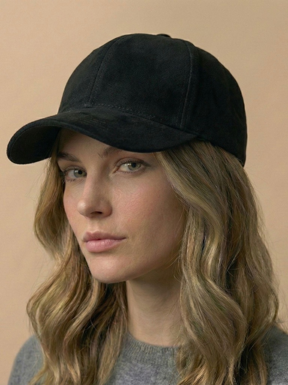 Wilfred Free Boack Suede Baseball Hat